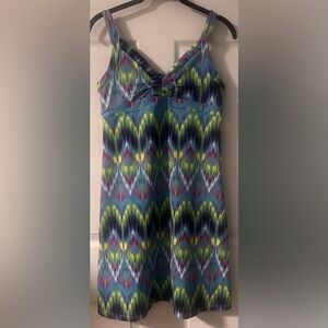 Women's Tehama Sleeveless Multicolored Psychedelic Style Dress